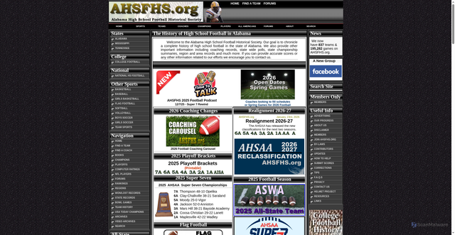 Security scan screenshot of https://www.ahsfhs.org