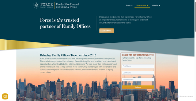 Security scan screenshot of https://forcefamilyoffice.com
