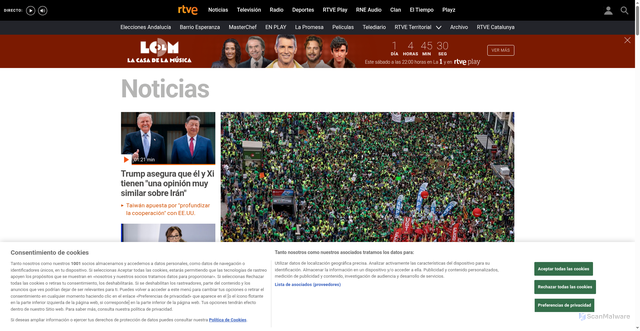 Security scan screenshot of https://rtve.es