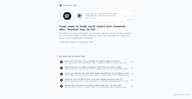 Security scan screenshot of https://everlit.audio/hosted/artl_ayv5UywNeEP