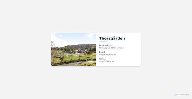 Security scan screenshot of https://xn--thorsgrden-65a.se