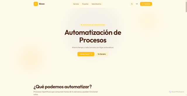 Security scan screenshot of https://eleven-112.pages.dev/es/automatizacion-procesos/