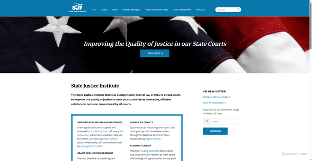 Security scan screenshot of https://www.sji.gov/