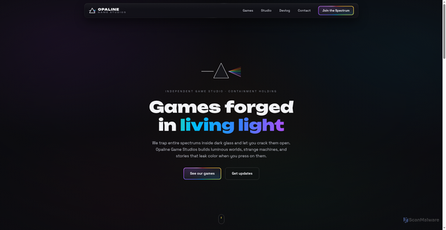 Security scan screenshot of https://opalinegamestudios.com/index.html