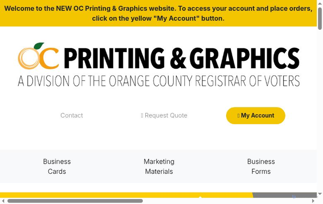 Security scan screenshot of https://ocvote.gov/bin/pandg/index.html