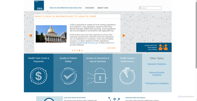 Security scan screenshot of https://chiamass.gov/