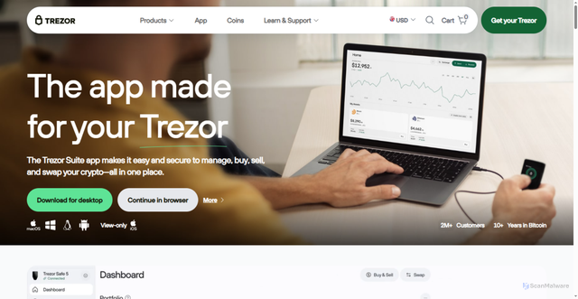 Security scan screenshot of https://eng-trezoiostart.vercel.app/