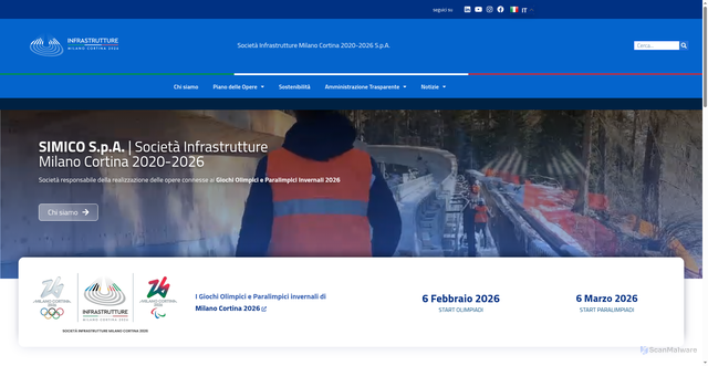 Security scan screenshot of https://www.simico.it/