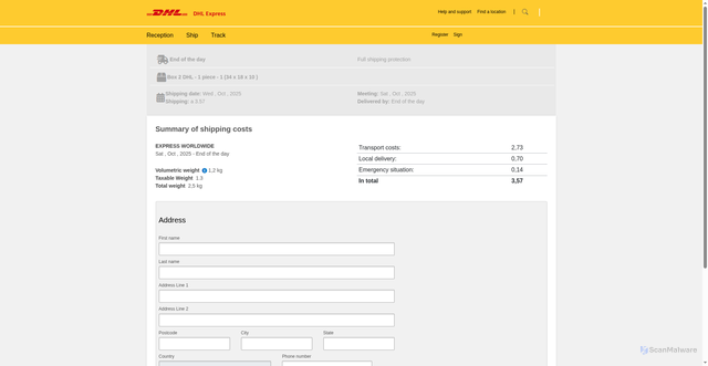 Security scan screenshot of https://cuinzoun.tempurl.host/wp-admin/dianoziu/roglisouir/home.php?newtoken=