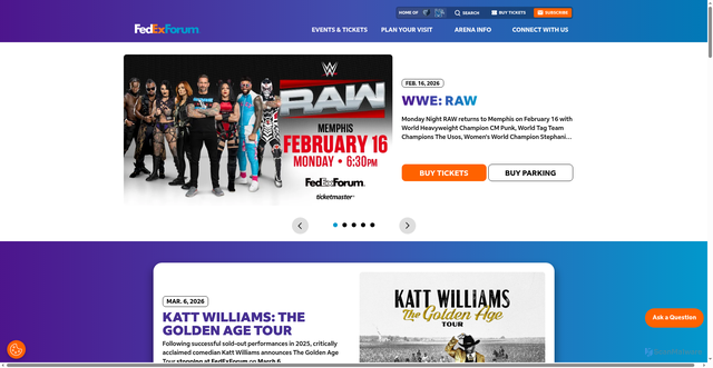 Security scan screenshot of https://www.fedexforum.com/