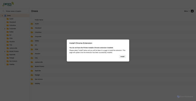 Security scan screenshot of https://dreeshomes.printercloud.com