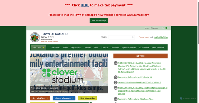 Security scan screenshot of https://www.ramapo.gov/