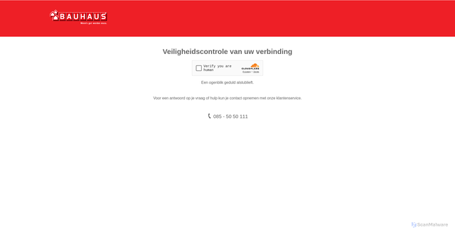 Security scan screenshot of https://nl.bauhaus