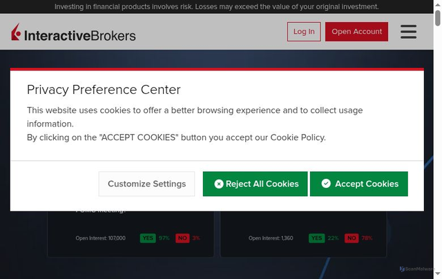 Security scan screenshot of https://www.interactivebrokers.ie/