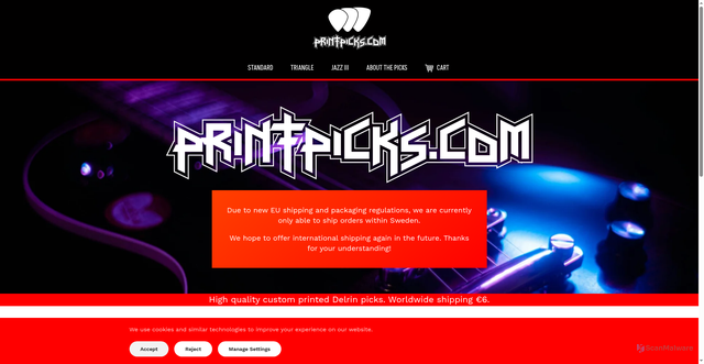 Security scan screenshot of https://printpicks.se