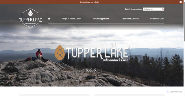 Security scan screenshot of https://www.tupperlakeny.gov/