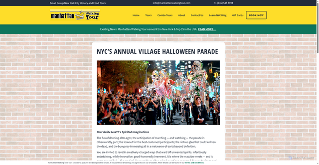 Security scan screenshot of https://manhattanwalkingtour.com/nycs-annual-village-halloween-parade/