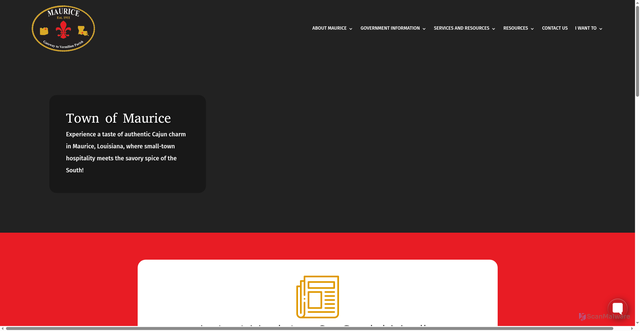 Security scan screenshot of https://townofmaurice.gov/