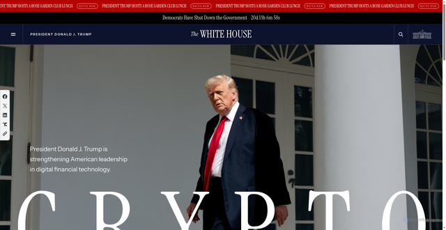 Security scan screenshot of https://www.whitehouse.gov/crypto/