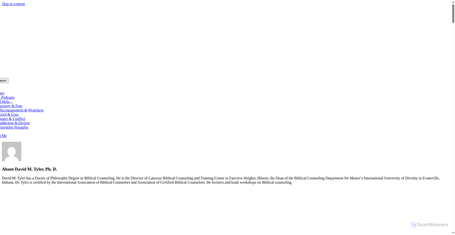Security scan screenshot of https://davidtylerresources.com/author/admin/
