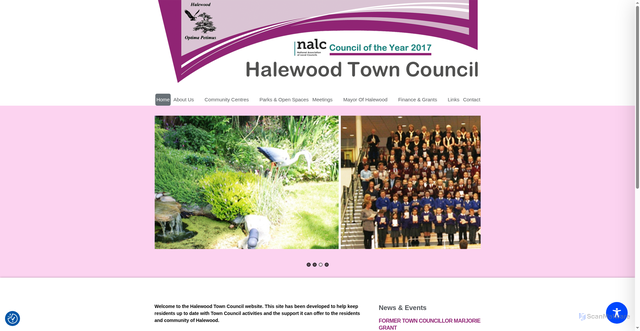 Security scan screenshot of https://halewoodtowncouncil.gov.uk/