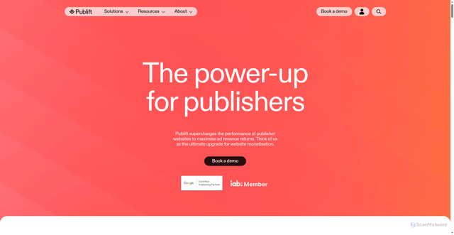 Security scan screenshot of https://publift.com