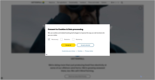 Security scan screenshot of https://vattenfall.com