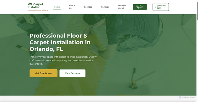 Security scan screenshot of https://wlcarpet.pages.dev/index.html
