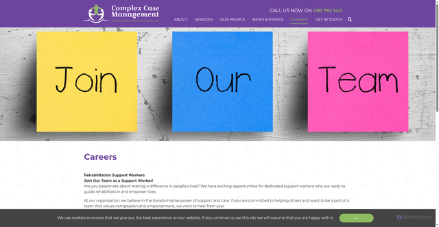 Security scan screenshot of https://complex-case.com/careers/