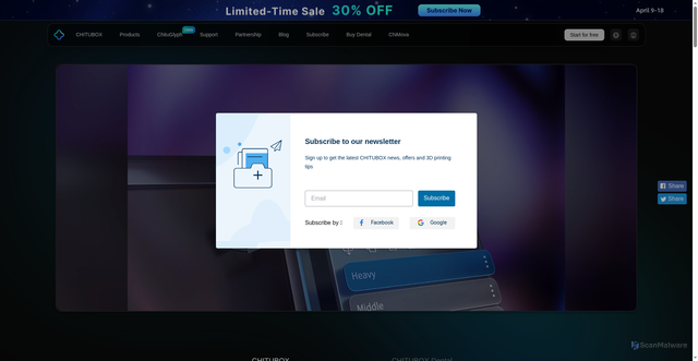 Security scan screenshot of https://gw-mxb-0001.chitubox.com