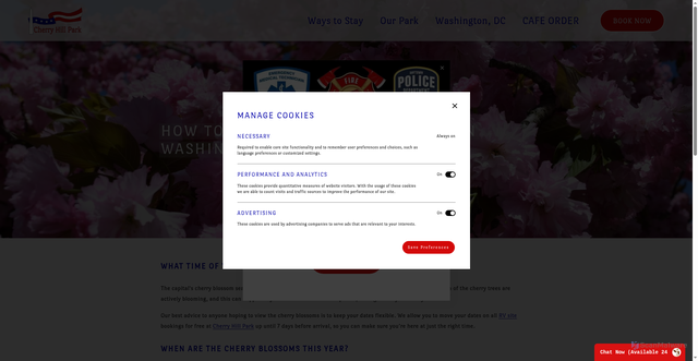 Security scan screenshot of https://www.cherryhillpark.com/cherry-blossoms