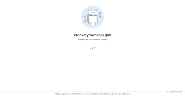 Security scan screenshot of https://crockerytownship.gov/