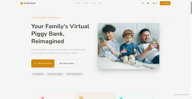 Security scan screenshot of http://family-bank.app/