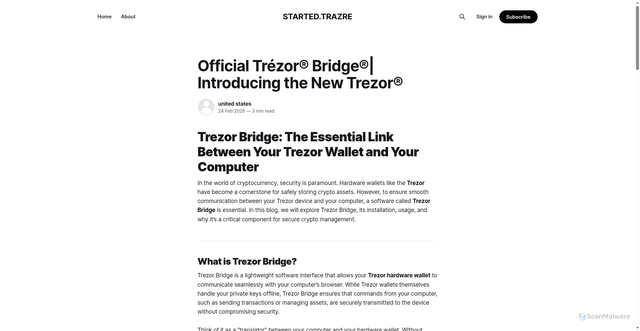 Security scan screenshot of https://started-trazre.ghost.io/bridge-new/