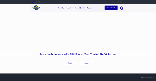 Security scan screenshot of https://abcfoods.mu