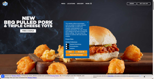 Security scan screenshot of https://www.whitecastle.com/