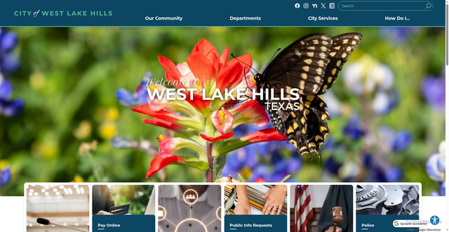 Security scan screenshot of https://westlakehills.gov/