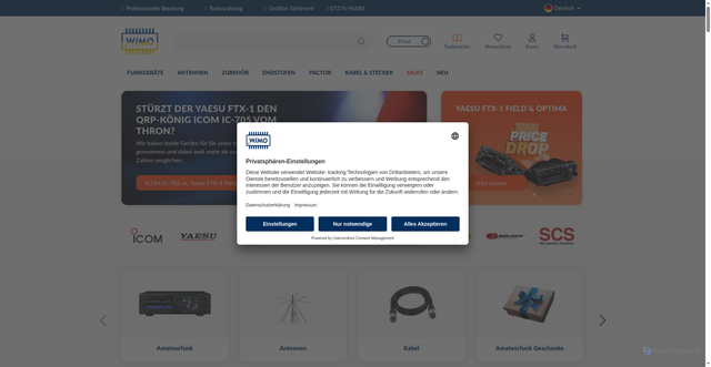 Security scan screenshot of https://www.wimo.com