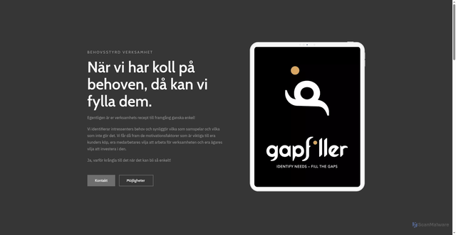 Security scan screenshot of https://gapfiller.se