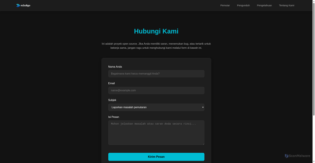 Security scan screenshot of https://m3u8go.pages.dev/id/contact