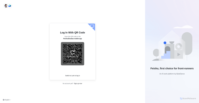 Security scan screenshot of https://accounts.feishu.cn