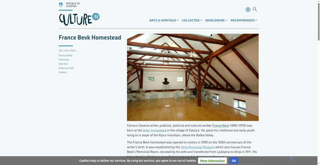 Security scan screenshot of https://www.culture.si/en/France_Bevk_Homestead