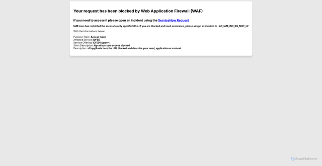 Security scan screenshot of https://idp.airbus.com