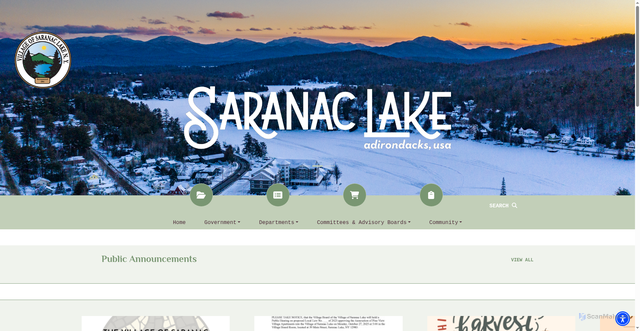 Security scan screenshot of https://saranaclakeny.gov/