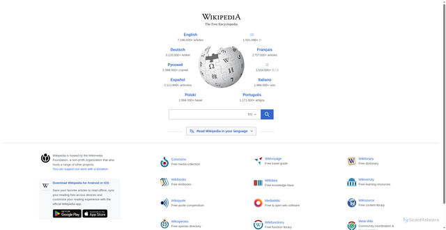 Security scan screenshot of https://www.wikipedia.org