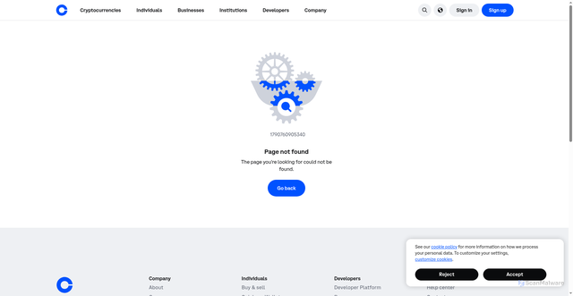 Security scan screenshot of https://www.walletlink.org