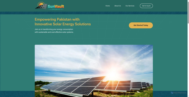 Security scan screenshot of https://sunvault-energy.com/