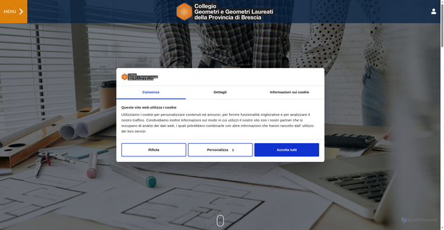 Security scan screenshot of https://www.collegio.geometri.bs.it/