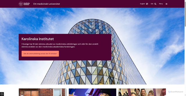 Security scan screenshot of https://ki.se/