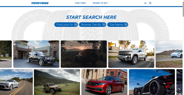 Security scan screenshot of https://toyotires.com
